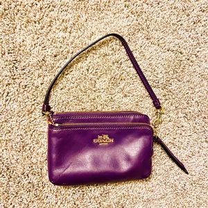 Purple Coach Wristlet